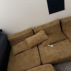 Cloud Sofa, 4-in-1 Folding Sofa Bed, Floor-Standing Boneless Couch, Futon Sofa Bed for Living Room, Bedroom and Entertainment Room(Yellow)