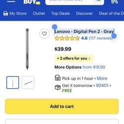 Lenovo - Digital Pen 2 - Gray