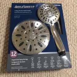 New AquaSource 3 Way Shower Head Combo