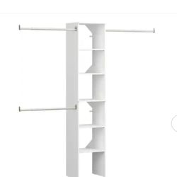 ClosetMaid
Style+ 72 in. W - 113 in. W White Narrow Wood Closet System