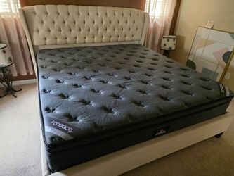 King size bed frame with mattress