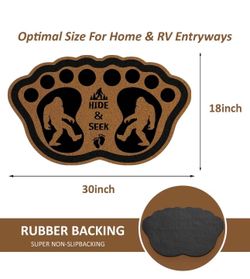 Sasquatch Doormat Outdoor Indoor, 30"x18" Funny Sasquatch Rug Non Slip Welcome Mats for Front Door,
