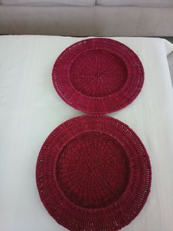 Fiber Woven Trays 13 1/2" in Diameter .  $5 Each
