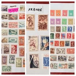 France Vintage Old French Stamps.   25