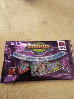 RARE NEW Taco Bell Authentic Digimon The Movie Collector Cels Unopened Card Pack