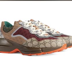 GUCCI MEN SNEAKERS 2 pairs  SIZE 14 Blue and Brown