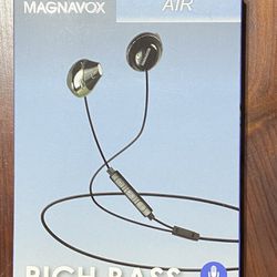 Magnavox Air Rich Bass Earbuds w/Mic