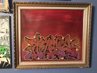 Large Graffiti Art Canvas Painting