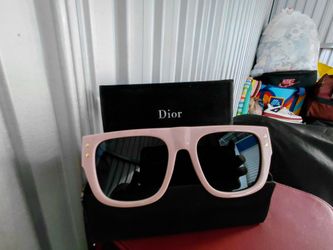 Dior Pink Square Frame Sunglasses