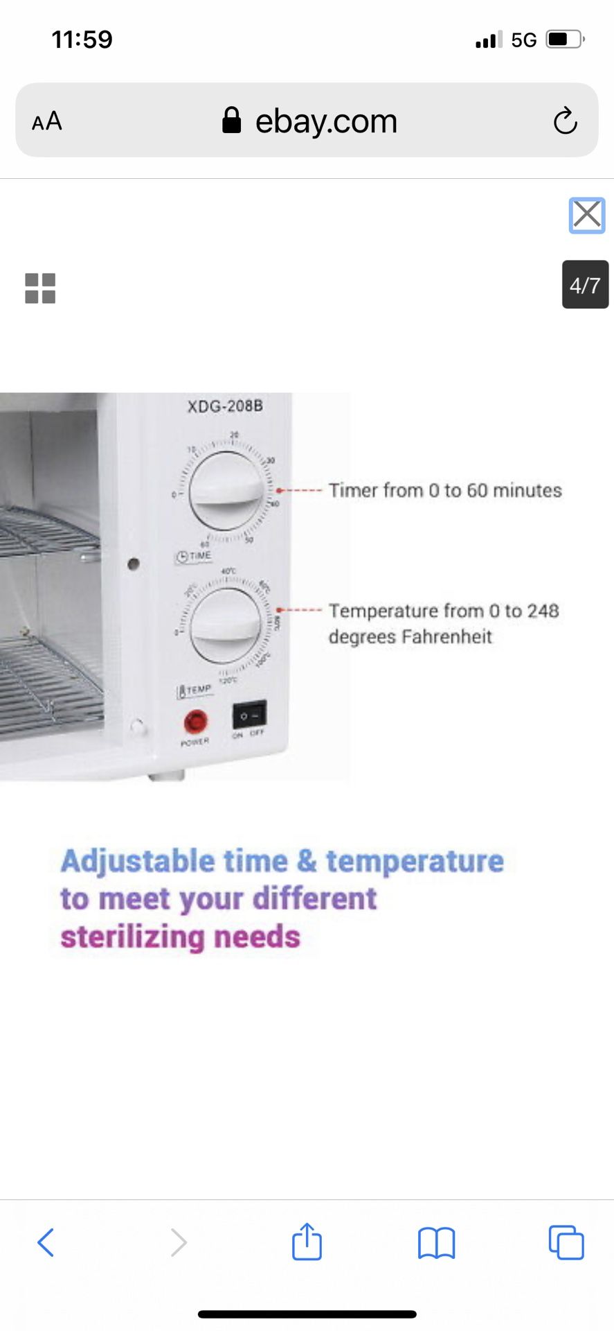 AW 12L Adjustable UV Sterilizer Towel Warmer Hot Cabinet Facial Nail Salon Spa