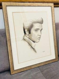 Hermoso cuadro de Elvis Presley con licencia punto de cruz