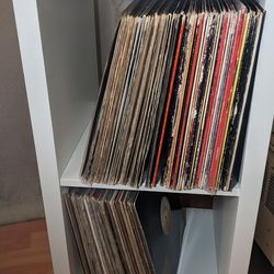IKEA record shelf