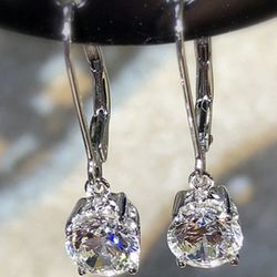 NEW Glitzy Zirconia Stone Hook Earrings