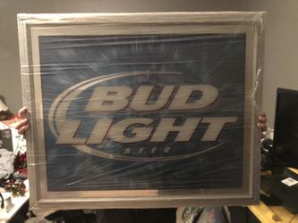 Bud light beer sign