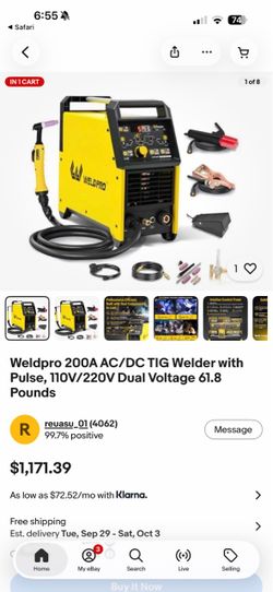 Weldpro 200A AC/DC TIG Welder