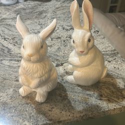 Set 2 Bunnies 13 Inches & 12 Inches Tall
