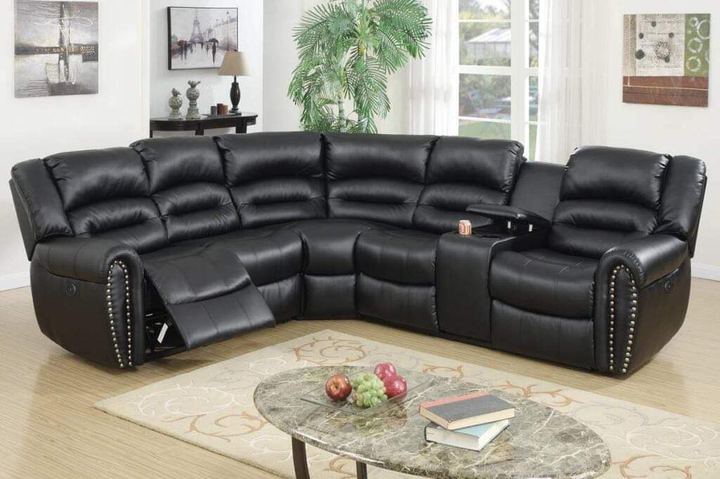 New Black Power Recliner Sectional Couch /Free Delivery 