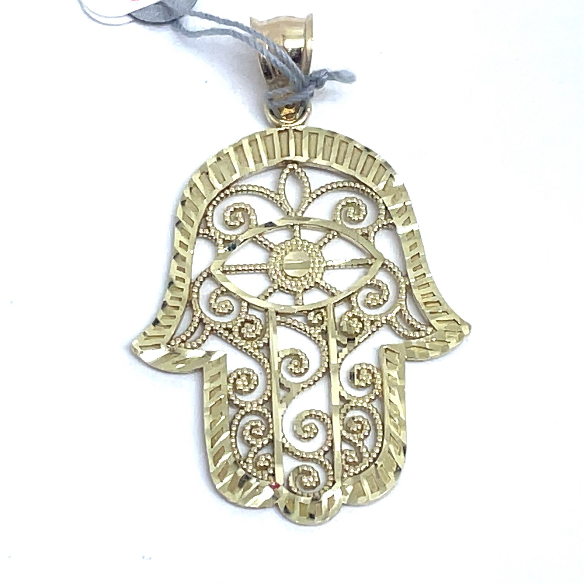 10Kt Yellow Gold Open Filigri Hamsa Pendant 2.70g 200237/30