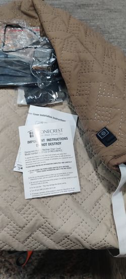 Stonecrest Heated Recliner Cover- Brown