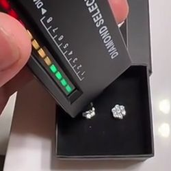 Unisex 5mm Moissanite Cluster Earrings 💎 GRA Certified | VVS Sparkle | Diamond Tester Pass ✅