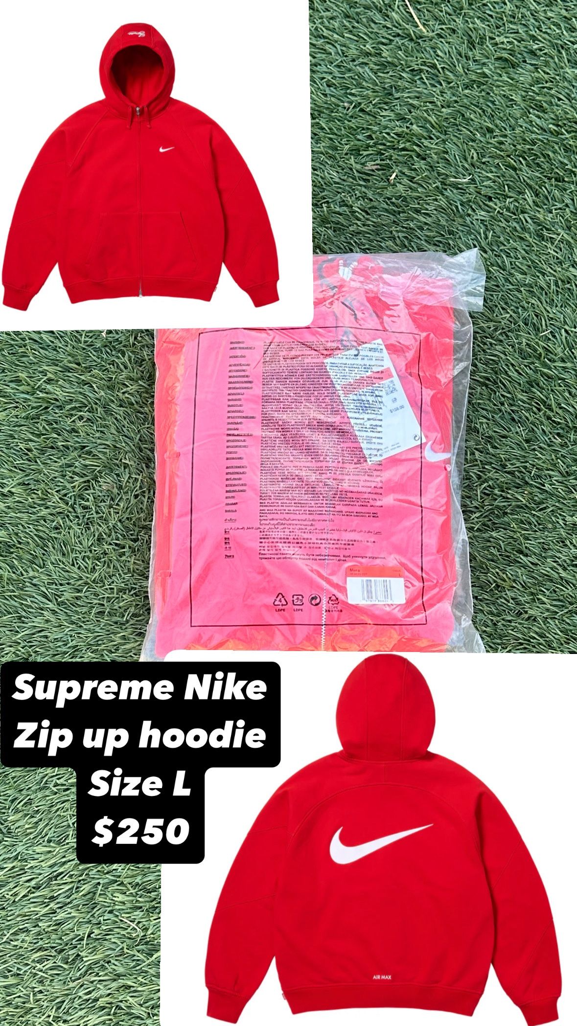 Supreme X Nike Zipped Up Hoodie