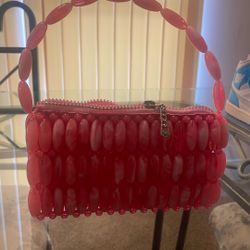 Pink Beaded Purse 