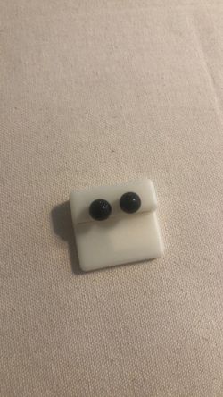 Black stud earring