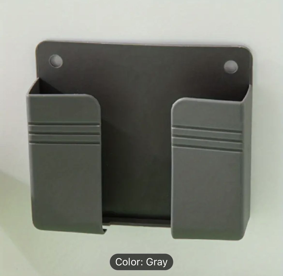 Gray Wall Mount Cell Phone Charging Organizer