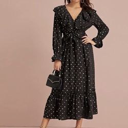 Black and golden dress