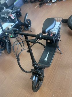 Sport Electric Scooter with Seat and Basket
