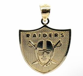 Men’s 10k Yellow Gold Las Vegas Raiders 1.25” Inch Charm Pendant For Necklace GP3122683