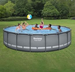 Bestway Power Steel 18’ x 48” Round Above Ground Pool Set $299.99