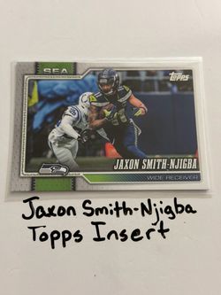 Jaxon Smith-Njigba Seattle Seahawks WR Topps Short Print Insert Card.