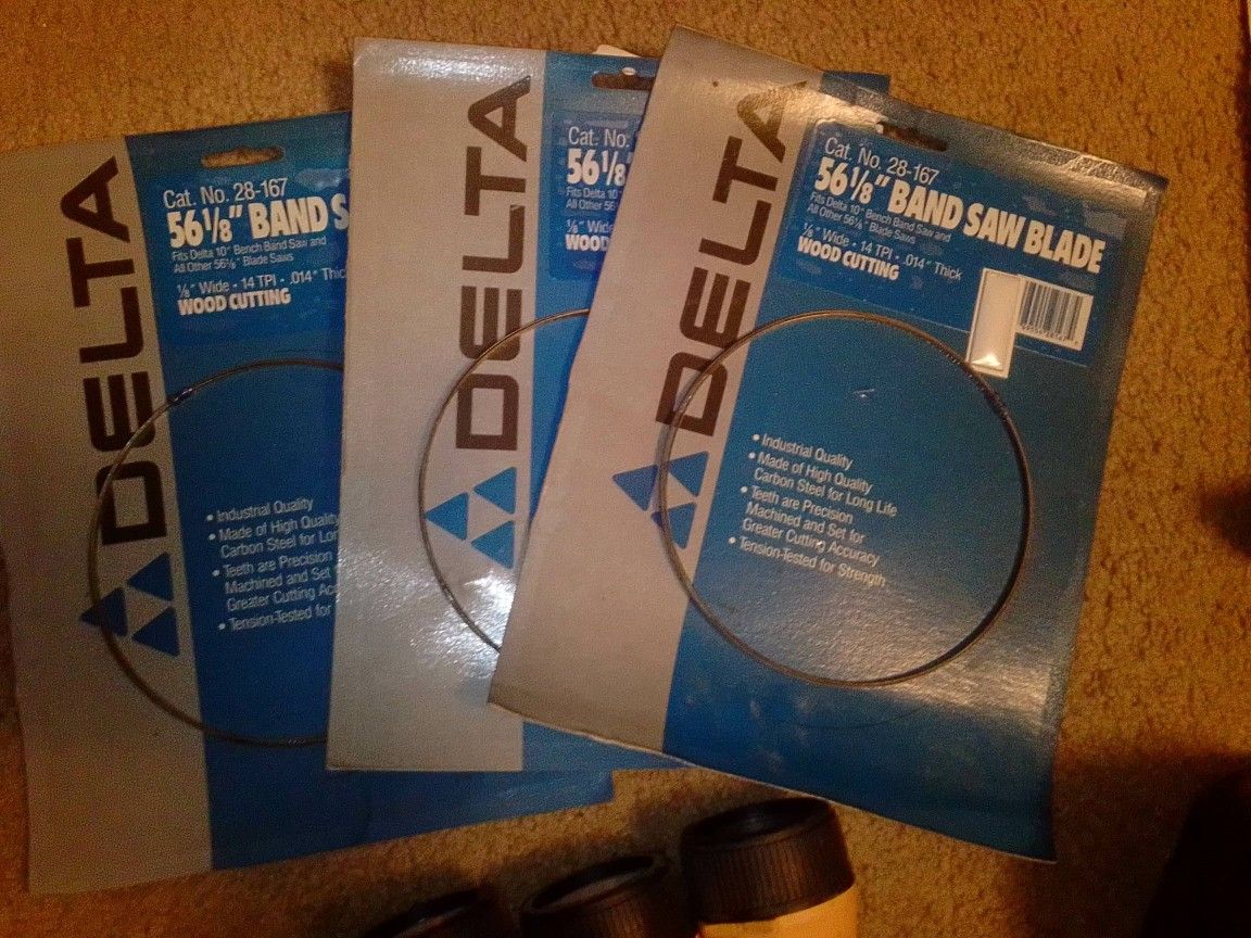 3 New Delta Band saw Blades 