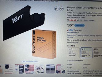16 Ft garage door bottom seal