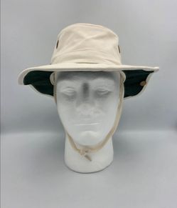 Tilley Endurables Boonie Hat Size 7 Ivory & Forest Green Fishing Hiking Outdoors
