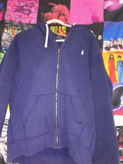 Polo Ralph Lauren navy blue full-zip hoodie