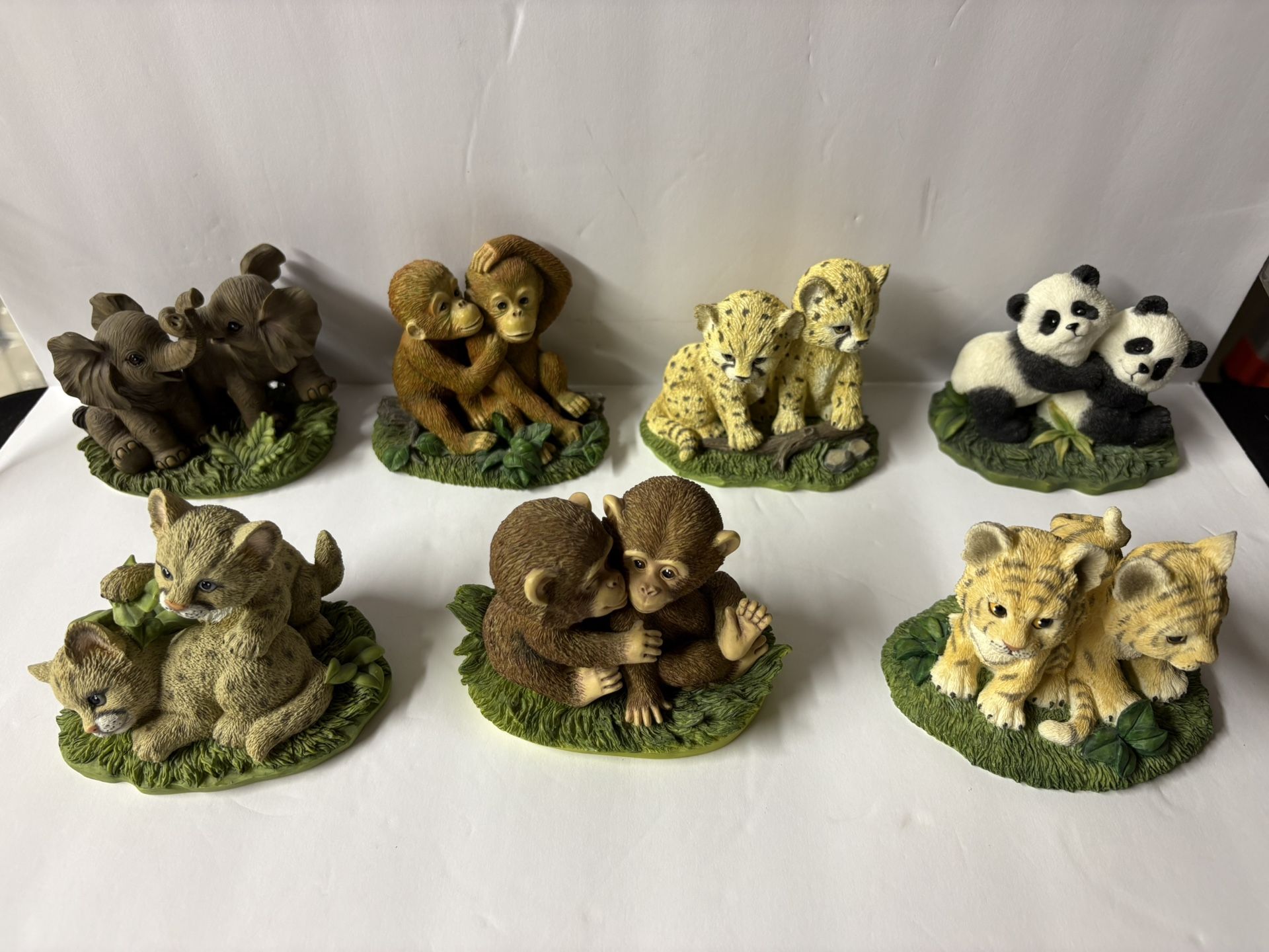 1996 Endangered Young’uns Sculpture -Hamilton Collection Lot Of 7