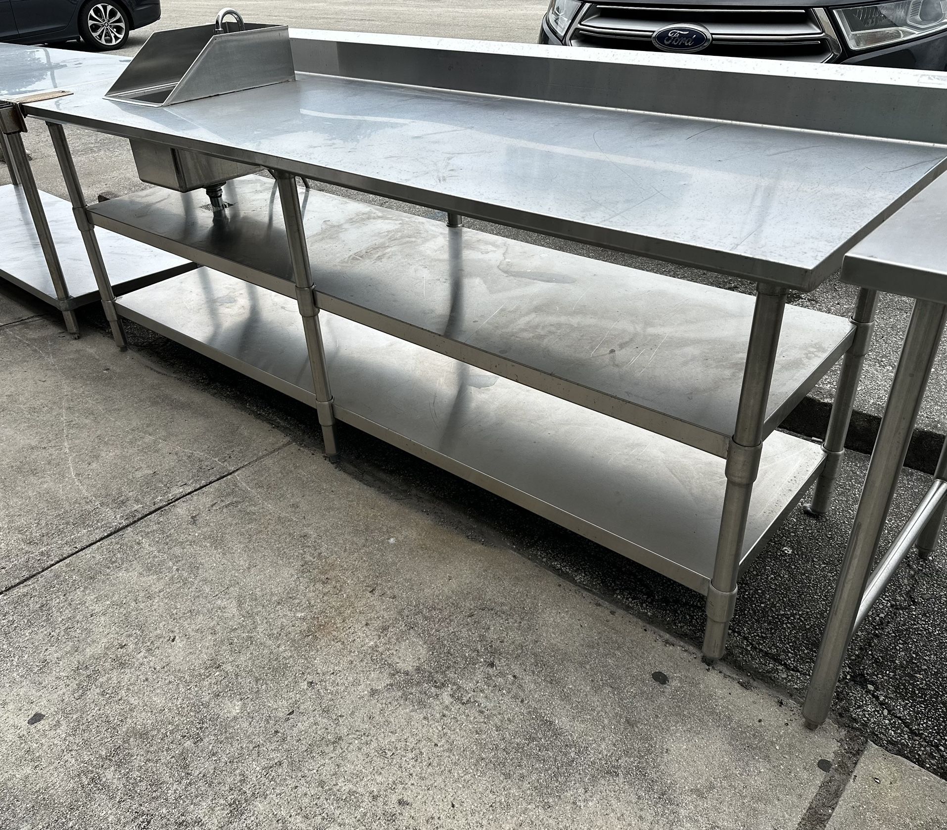 Used 8ft Table With Sink