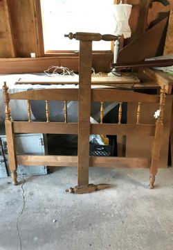 Wooden headboard and end board