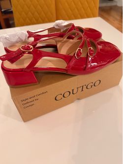 ❤️ Red Kitty Heel Mary Jane Shoes – Women’s Size 8.5 | New in Box