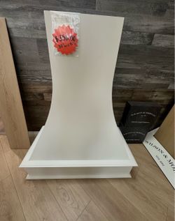 White Range Hood Cover Decorative Mantle