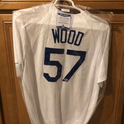 Dodgers Alex Wood authentic signed Jersey Beckett authenticated