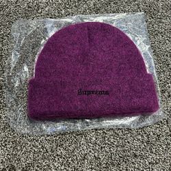 Supreme FW25 Mohair Beanie Dark Pink 