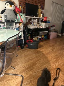 Black TV stand