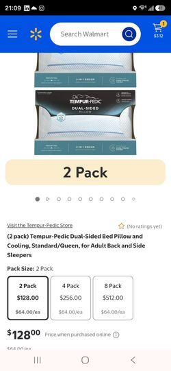 Tempur -Pedic Dual- Sided Bed Pillow