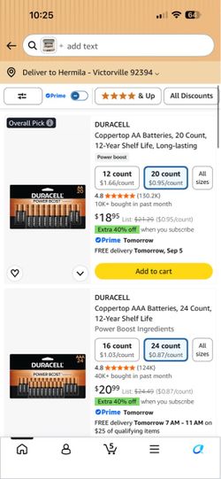 AA 20 Pack of Duracell Batteries