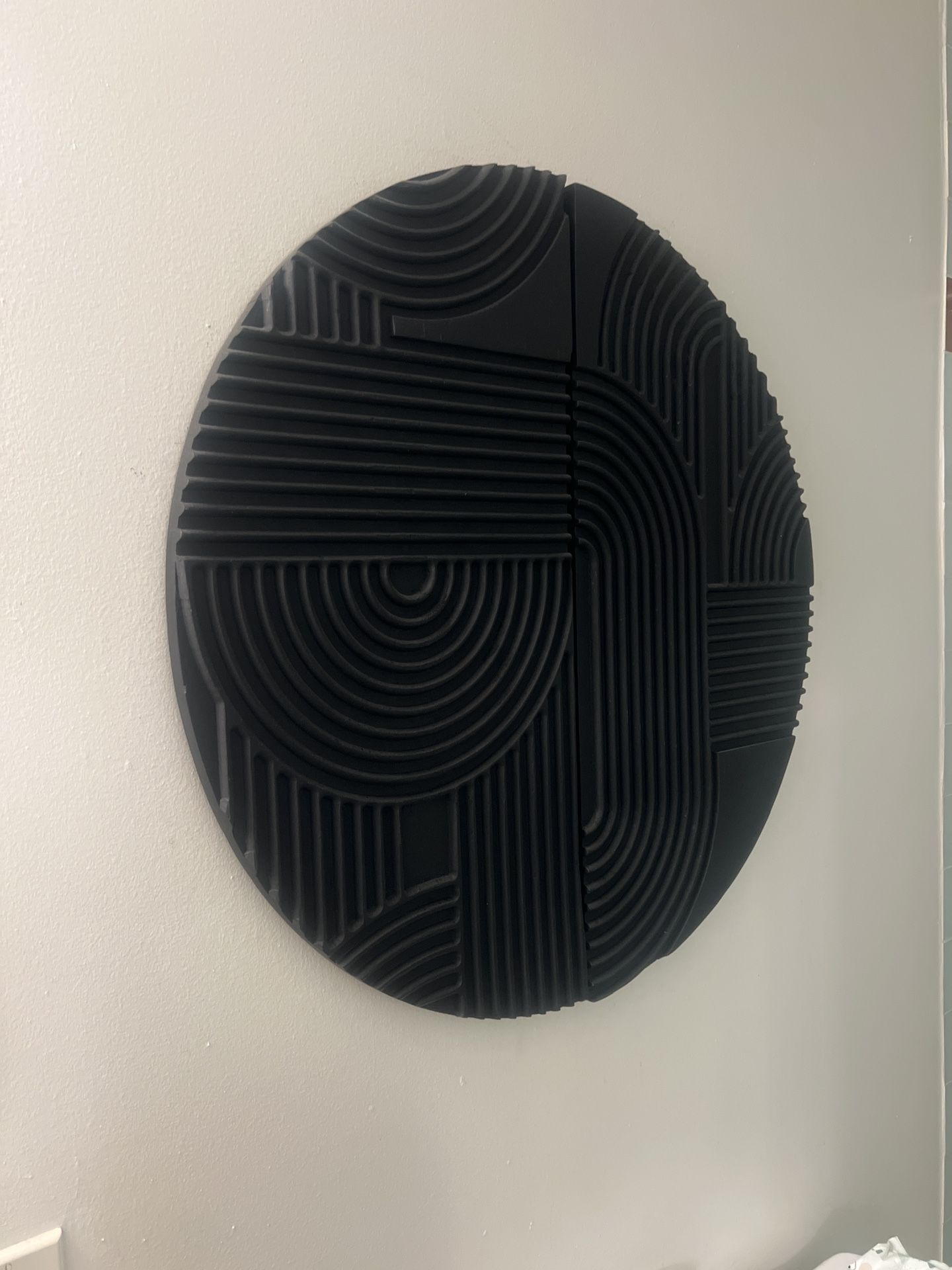 Black Carved African-Style Round Wall Art – World Market