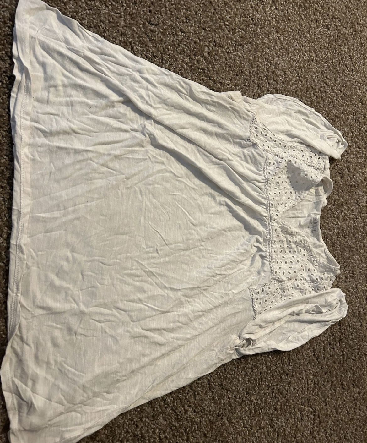 Merona White Blouse Shirt sz L