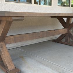 Knotty Alder Solid Wood Custom Farmhouse Table 